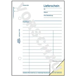 Avery, Formular, Formularbuch Lieferschein