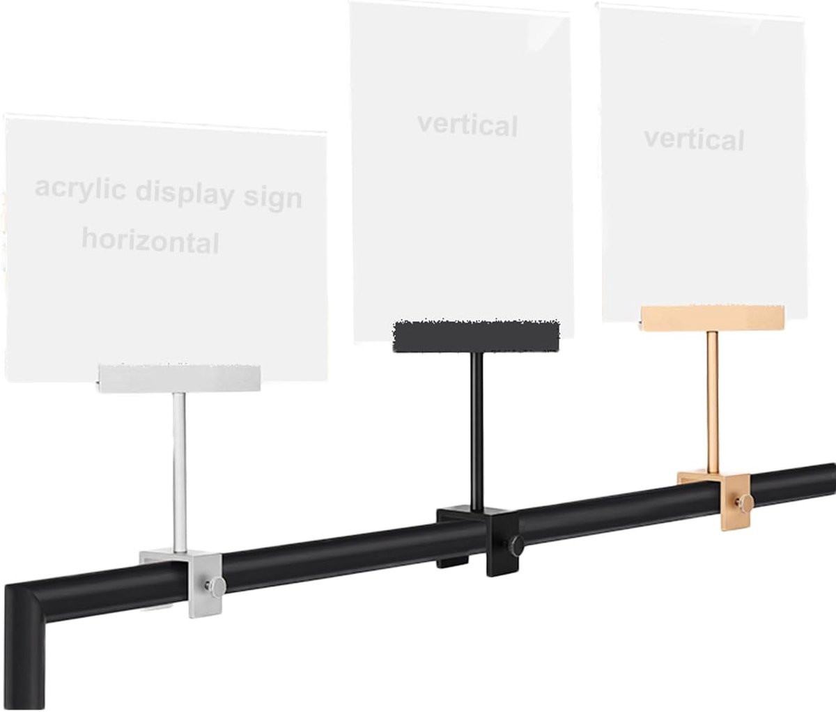 Bordclip Bordhouder - Zwart Acryl Paneel - A5 Formaat - 360 Graden Rotatie