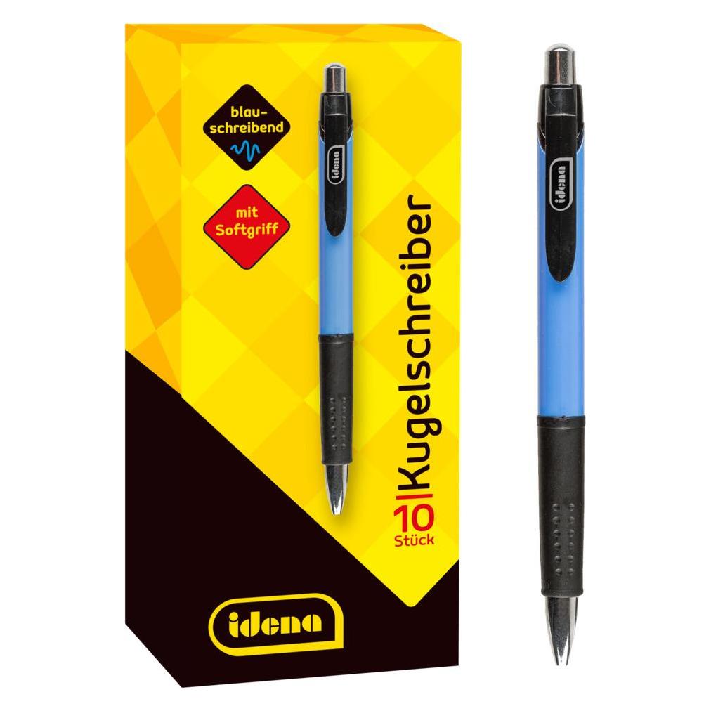 Idena Kugelschreiber mit Druckmine Schreibfarbe blau (1x) (60106995)
