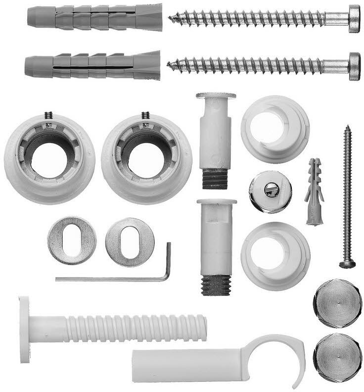 Kermi Befestigungs-Set für Basic 50, Basic 50 R, Basic 50 D, Montagezubehör, ZB01840001, weiß