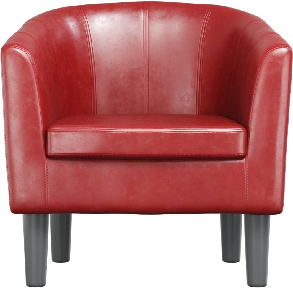 vidaXL Fauteuil rouge bordeaux similicuir