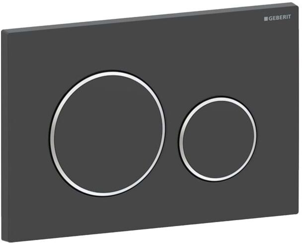 Geberit Sigma 20 Round Betätigungsplatte 115882141 Platte und Tasten schwarz matt lackiert