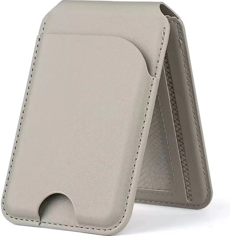 INF Universal Magsafe Magnetischer Kartenhalter mit drehbarem Ständer - Kompatibel mit iPhone und Android Grau
