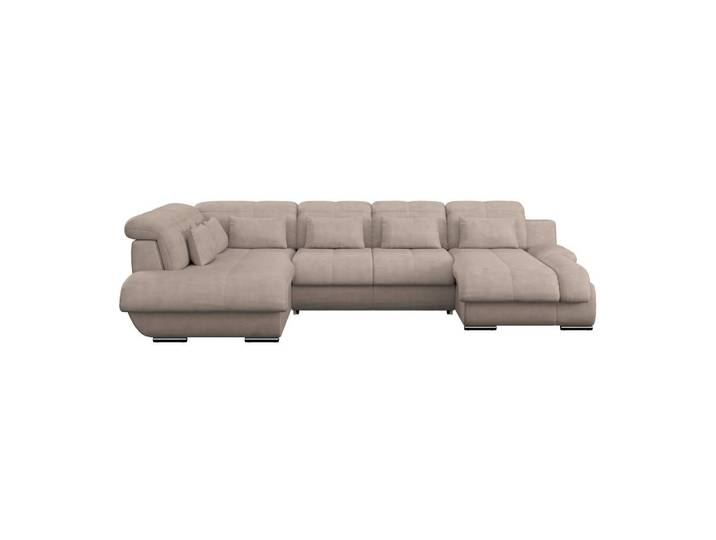 Wohnlandschaft Multi verstellbare Kopfstützen Beige