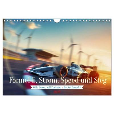 Formel E, Strom, Speed und Sieg (Wandkalender 2026 DIN A4 quer), CALVENDO Monatskalender