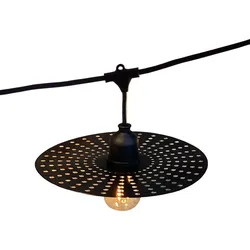 Lumisky PLANET 10xE27 6M Lichterkette mit Metallscheiben Stahl Schwarz