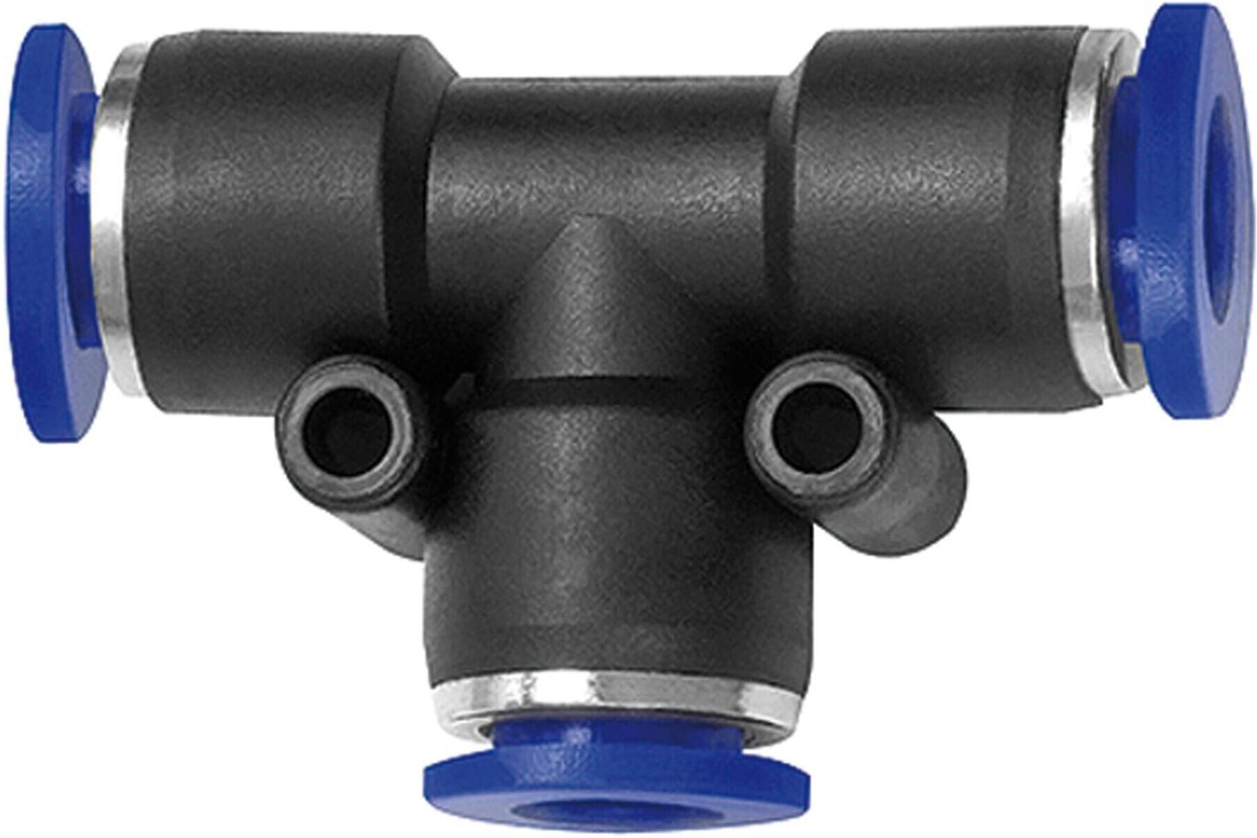 Riegler T-Steckverbindung »Blaue Serie«, reduzierend, Schlauch-Ã˜ 2x8/1x10 (138.0810)