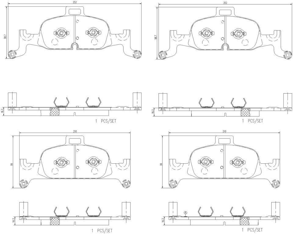 Bremsbelagsatz BREMBO P85164NX