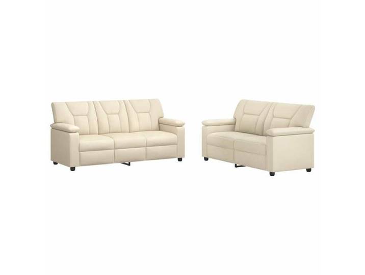 Ensemble de Canapés 2 pcs Crème Simili cuir 3430567