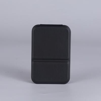 Fusion Finds Portable Makeup Mirror Foldable PU Leather Compact Pocket Desktop Vanity Mirror black