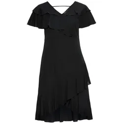 Carmen-Kleid mit Volants - schwarz - 40