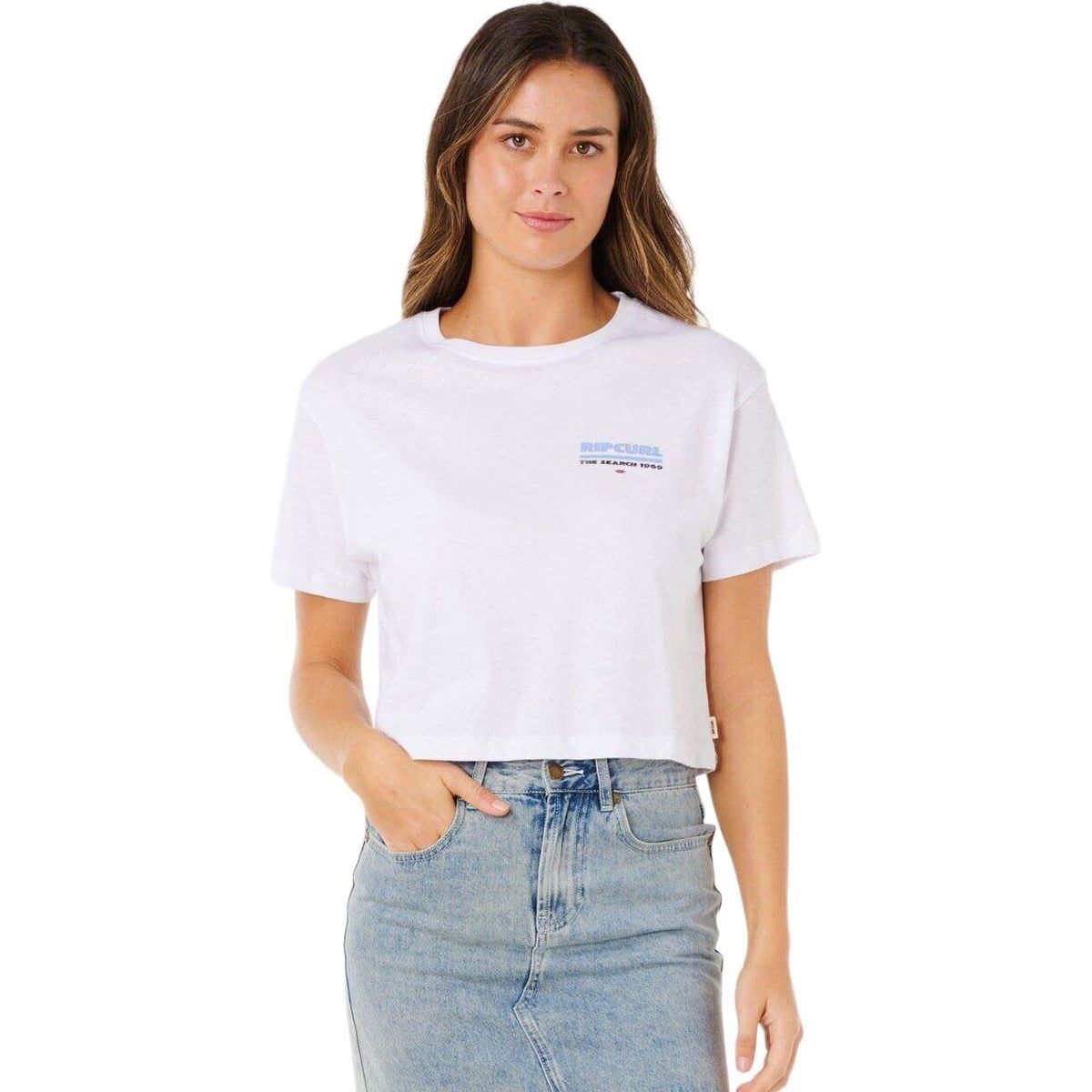 RipCurl Hayley O Crop Tee optical white (3262) S 0MRWTE-3262-S