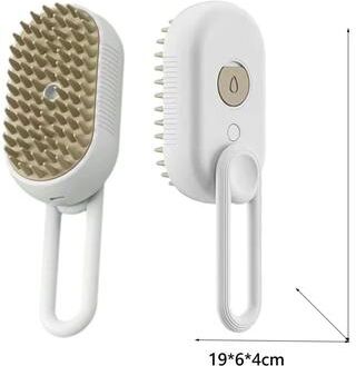 Inspire Select Pet Spray Comb Grooming Brush Cat & Dog Steam Massage Comb For Hair Removal, Detangling & Fur Care light Coffee