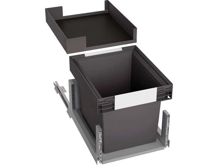 Mülltrennsystem BLANCO Select II SODA , schwarz, B:35cm H:44cm T:45cm, Kunststoff, Mülleimer, Mülltrennsystem, Kunststoff, Stahlblech, 600 mm Untermass