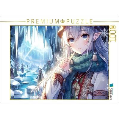 CALVENDO Puzzle Elf in der Eishöhle | 1000 Teile Lege-Größe 64x48cm Foto-Puzzle für glückliche Stunden