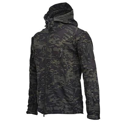 Herren Kapuzenjacke Wintermantel Wanderfleecejacke Winter Draussen Patchwork Winddicht Warm Weich Bequem Fleecejacken Vollreißverschluss Camping / Wandern / Höhlenforschung Reisen Wintersport