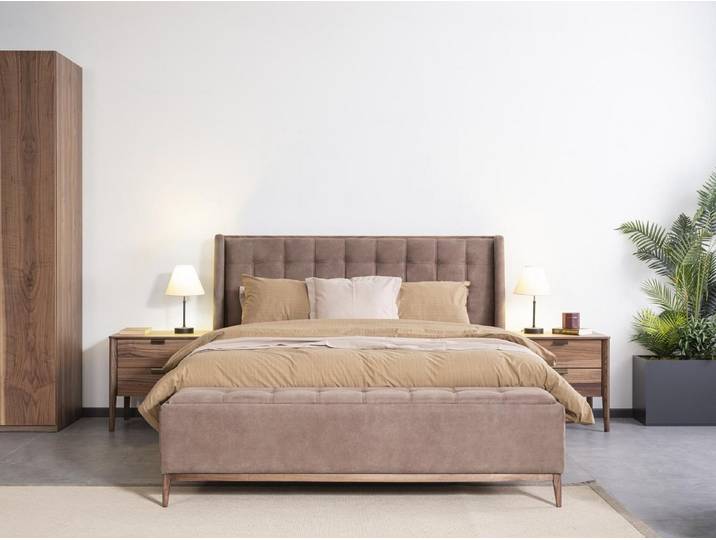 Xlmoebel Polsterbett Luxus Doppelbett aus Holz für stilvolles Schlafzimmerdesign (Bettgestell, Luxus Doppelbett aus Holz), Made in Europa