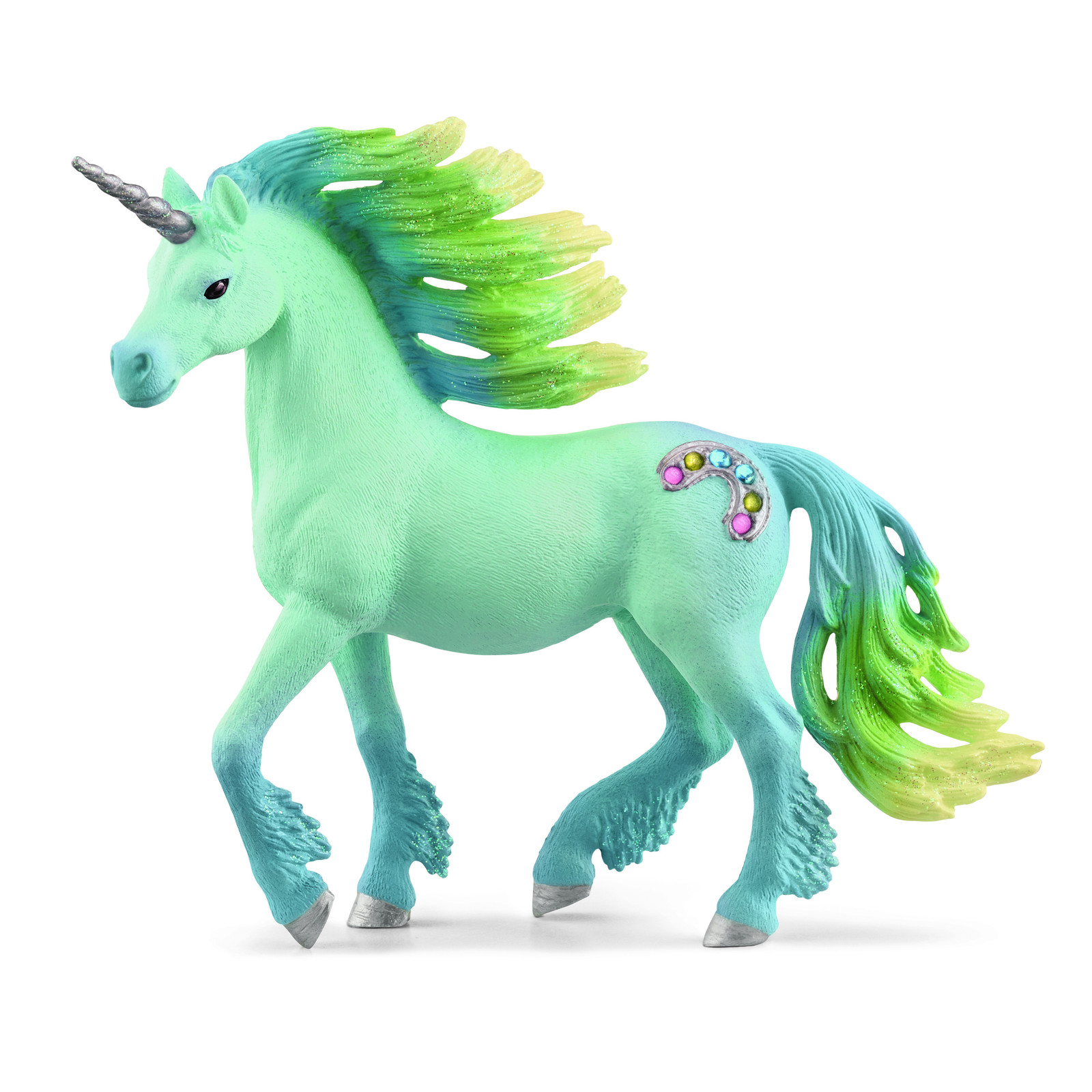 Schleich Bayala Unicorn Stallion Figurine met zachte vacht, Baumwolle Candy