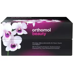 orthomol beauty für Frauen - mit Hyaluronsäure, Kollagen und Coenzym Q10 - Beauty-Box mit Trinkampullen