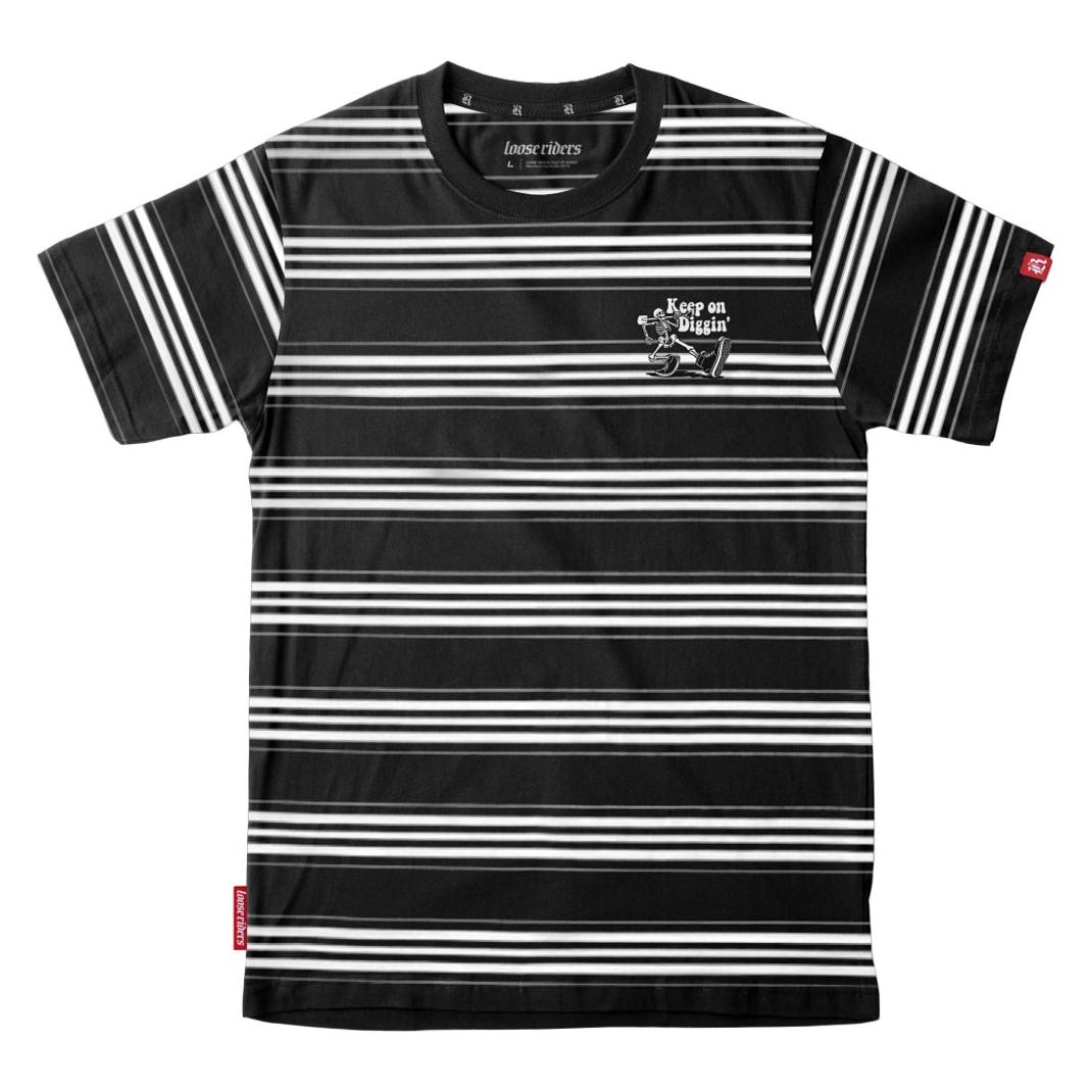 Loose Riders Keep On Diggin Striped S/S Trikot (M) (68446474)