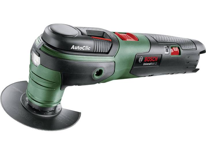 Bosch UniversalMulti 12, Schneiden, Schleifen, Sägen, Deep discharge, Überhitzung, Überlastschutz, Schwarz, Grün, Rot, 20000 OPM, 10000 OPM, 2,8°