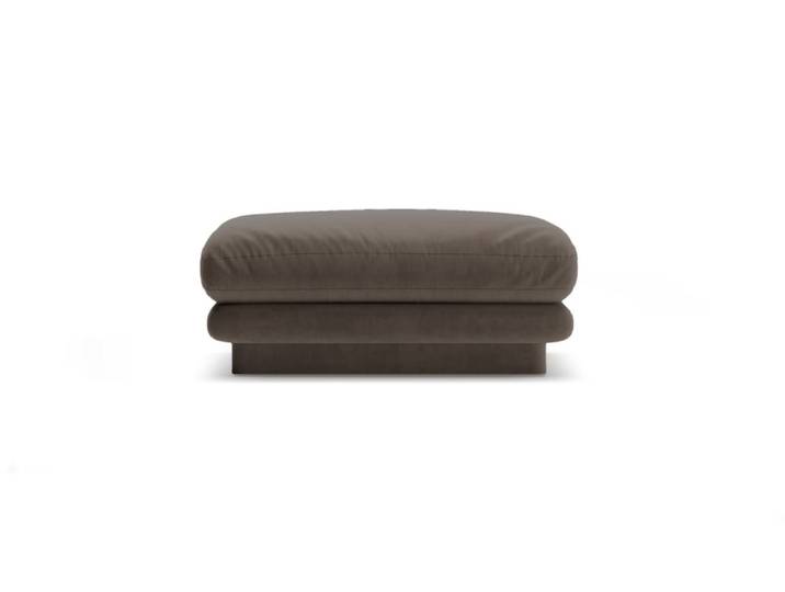 Pouf en velours ébène