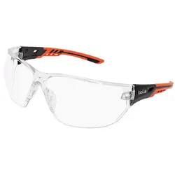 Schutzbrille NESS+ Rahmen orange / schwarz – Klares PC NESSPPSI