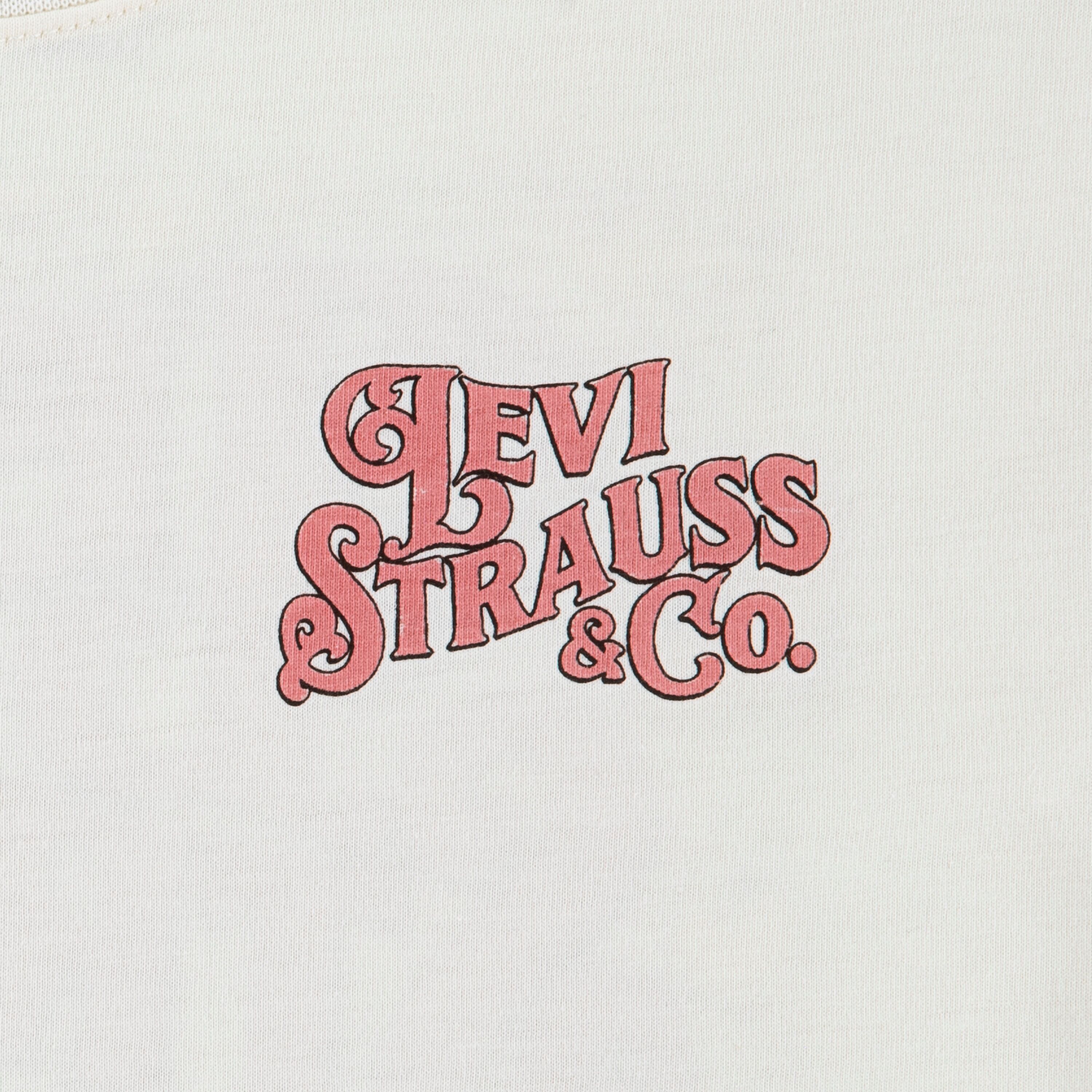 T-Shirt LEVI'S KIDS "LVB WORN BY COWBOYS TEE", Jungen, Gr. 14 (164), weiss (levi's egret), Jersey, Obermaterial: 60% Baumwolle, 40% Polyester, bedruckt, normal, Rundhals, Shirts T-Shirt, mit grossem Rückenprint, for Boys levi's egret 14 (164)