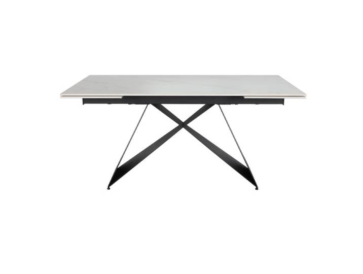 Table extensible L. 160/240 cm PORTO Noir et blanc