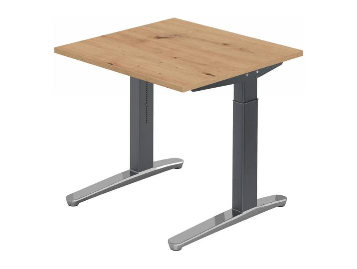 XTRA XB 8 GC Schreibtisch 80 x 80 höhenverstellbar Asteiche