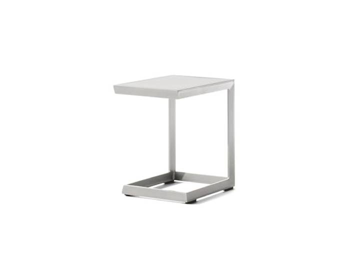 möbelando Beistelltisch >Lounge< in Graphit, Aluminium - 45x50x35cm (BxHxT)