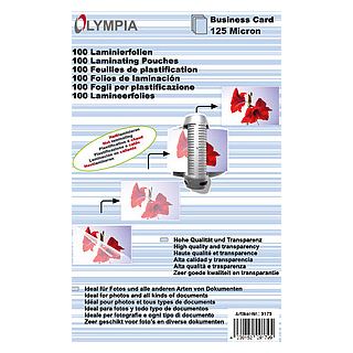 Olympia Laminierfolien Visitenkarte, 100 Stück 125 mic