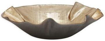 Classic Touch Gold Brushed Salad Bowl