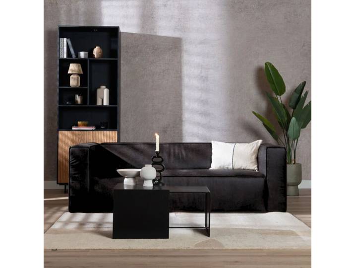 Bronx71 Ledersofa Memphis 3-Sitzer anthrazit
