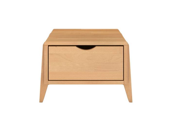 Visby Massivholznachttisch Sopot mit Schublade, Buche - lackiert, Naturfarben, Buchefarben, Buchenholz, 45x32x35 cm, Schlafzimmer, Nachtkästchen