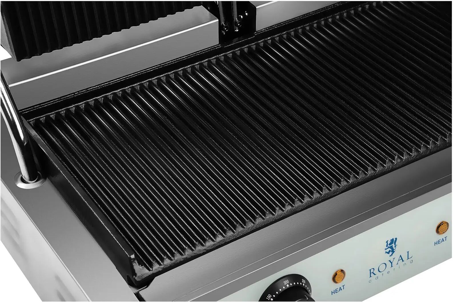 Royal Catering Kontaktgrill - 2 x 1.800 Watt - geriffelt - 2.0 RCKG-3600-G