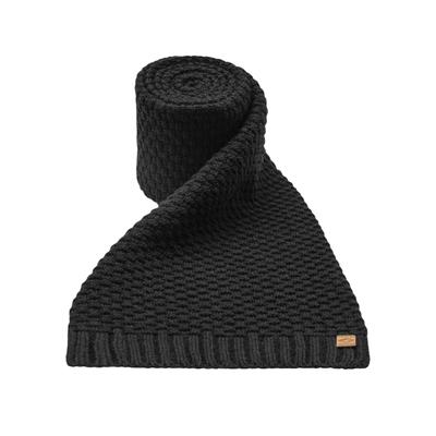 Strickschal CHILLOUTS "Garrick Scarf", Herren, schwarz, Grobstrick, Kunstfaser, unifarben, Modetücher, mit hochwertigem Strickmuster
