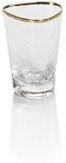 Zodax Kampari Triangular Shot Glasses with Gold Rim, Set of 6
