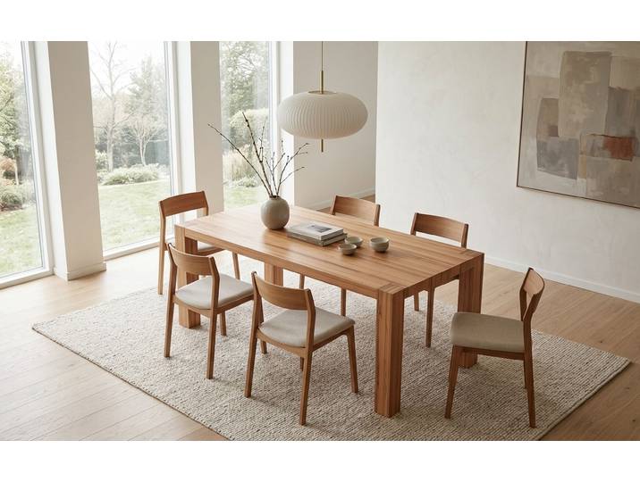 Table: Vienne Cœur de hêtre Naturel huilé