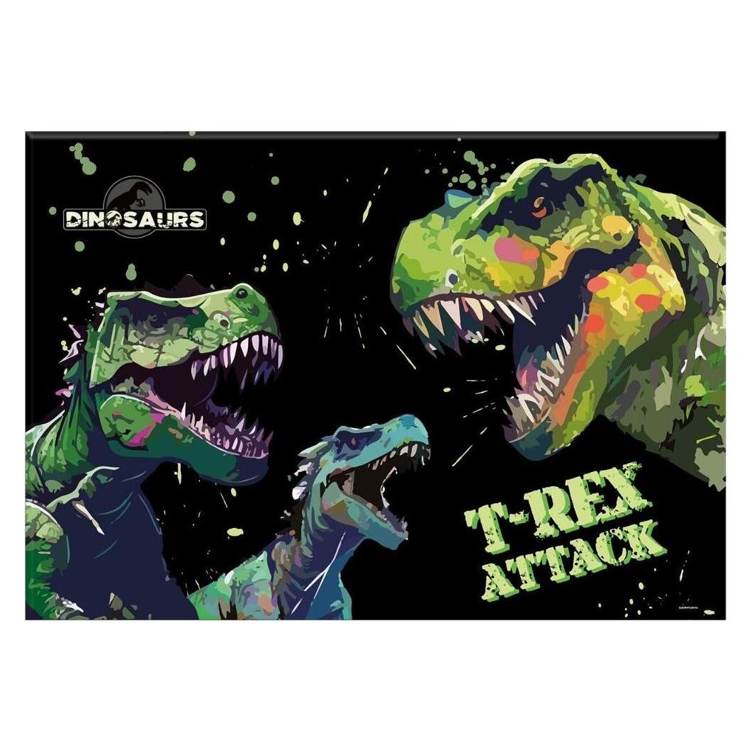 Derform Dinosaurier 20 abgedeckte Unterlage (34.50 x 49.50 cm) (57387234)