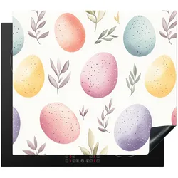 HERDABDECKPLATTE Eier - Bunt - Muster Abdeckung Glaskeramikkochfeld 57.6x51.6 cm