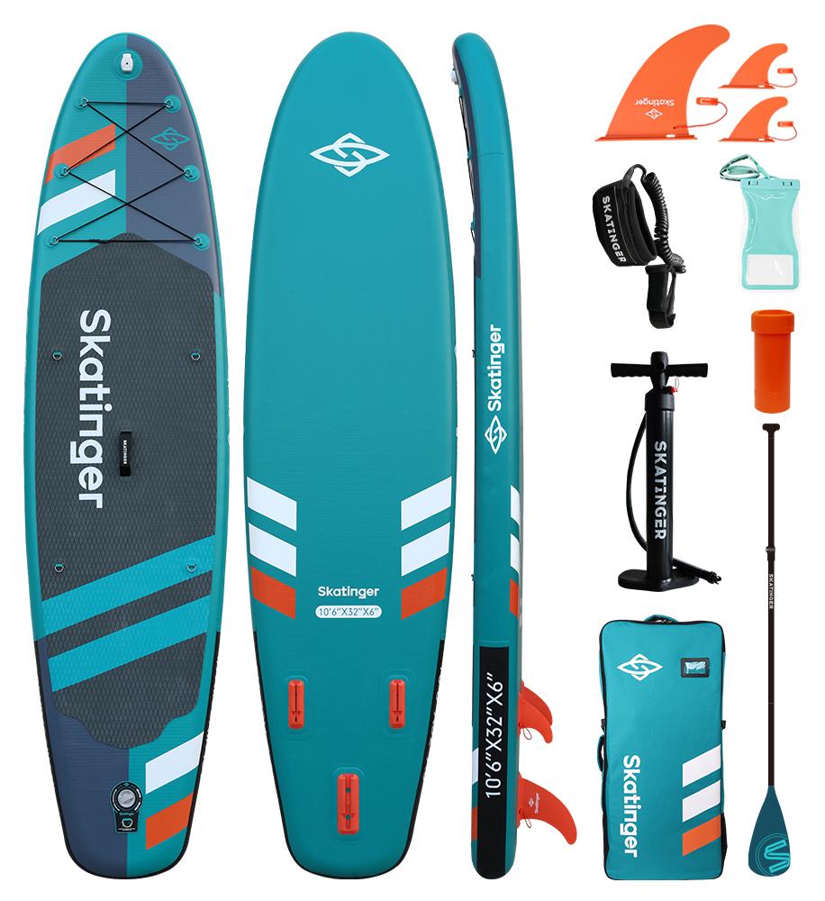 SUP-Board, 10'6'' Allround - 320x81x15 cm - Komplett mit Paddel und Zubehör