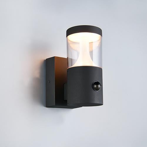 Trio Wandlamp Tagus antraciet met bewegingssensor en LED
