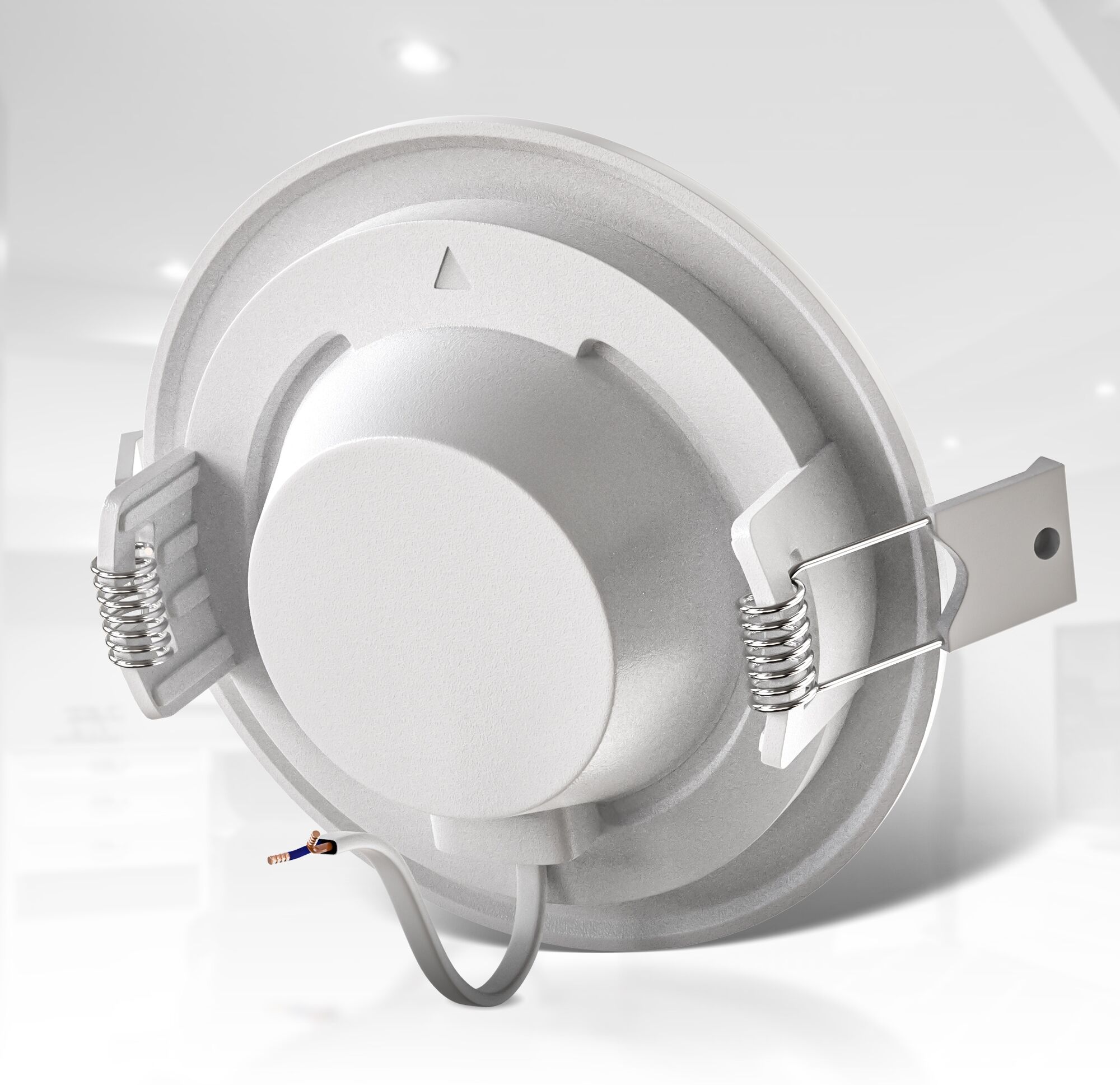 B.K.LICHT LED Einbauleuchte "3er Set Bad Einbaustrahler, IP44 geschützt, flache Einbauspots", weiß, Ø 11,5cm H: 3cm, Leuchten, 3.000K, 450Lm, 6W, Kunststoff, 11,5 x 3 cm, Weiß, LED Einbaustrahler LED Deckeneinbaustrahler