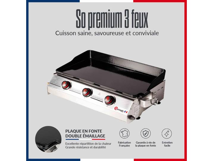 Plancha Premium 3 brûleurs