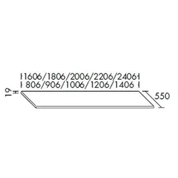 Burgbad Konsolenplatte selbstheilend 19x806x550 Kiesel Samtmatt, WPGG080A0287 WPGG080A0287