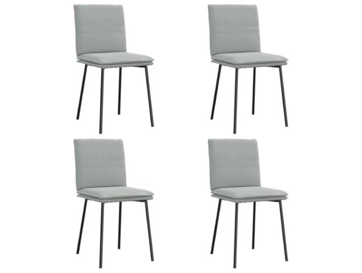 Coespram Esszimmerstühle 4er Set Hellgrau Samt Polsterstuhl Küchenstuhl Modernes 4er Set mit weichem Samtbezug und Schaumstoffpolsterung. Ideal für Wohnzimmer, Küche und Gästezimmer.
