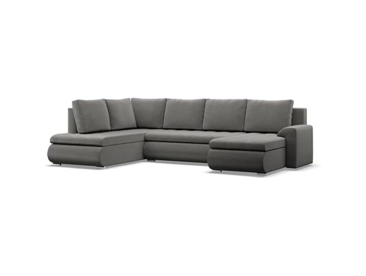 Mebligo - Ecksofa mit Schlaffunktion und 3 Bettkasten FORESTA 300x89x200 (BxHxT) Hellgrau - Ottomane Links Eckcouch, Couch U Form, Sofa Wohnzimmer, Sofas & Couches, Eckschlafsofa