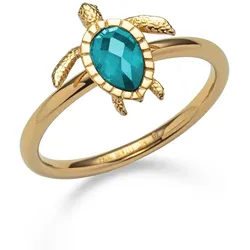 PAUL HEWITT - RING - TURTLE - aquamarine gold