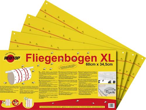 Redtop Fliegenbogen 31091 Fliegenfalle Klebefolie, Lockstoff (L x B) 600mm x 345mm Gelb 6St.